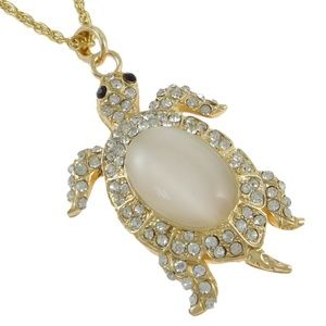 😀 3 for $20 New Gold Tone Cat Eye Turtle Necklace